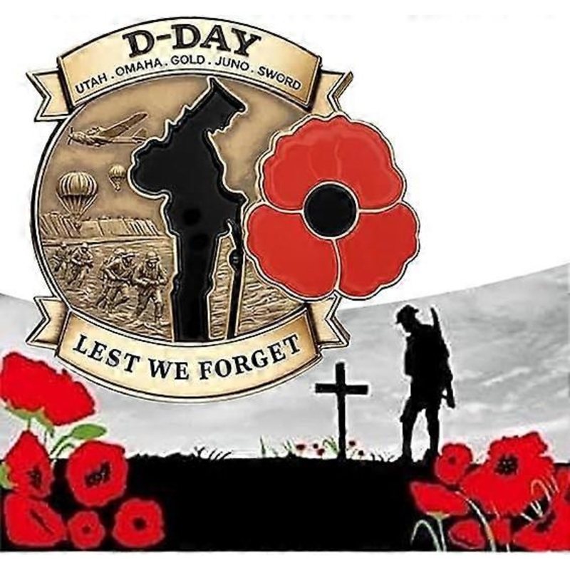 Limited Edition D-Day 80th Anniversary Commemorative Badge, D-Day Commemorative,100% New