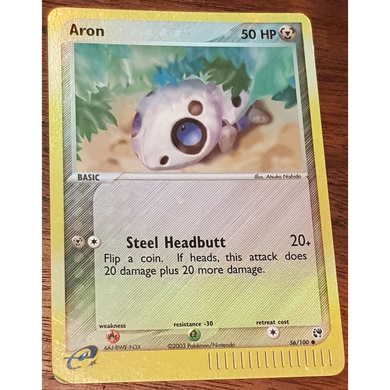 Pokemon EX Sandstorm Aron #56/100 Reverse Holo Trading Card
