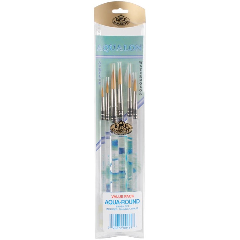 Royal Langnickel Aqualon Brush Set Round 6/Pkg