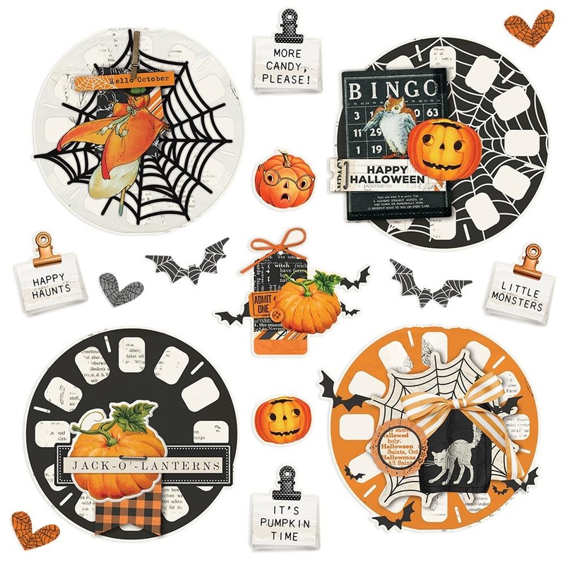 Simple Stories Simple Vintage October 31st Chipboard Clusters
