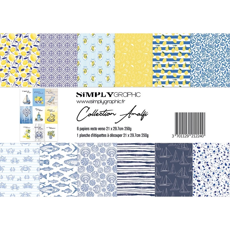Simply Graphic – pack de papiers Amalfi papers A4 size