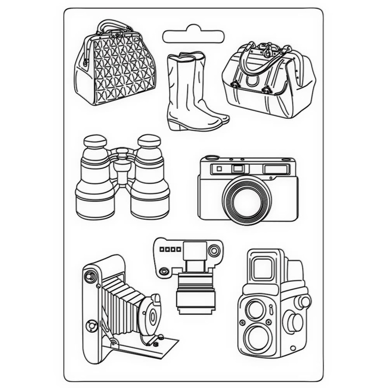 Stamperia Soft Maxi Mould 8.5X11.5 Our Way Travel Accessories
