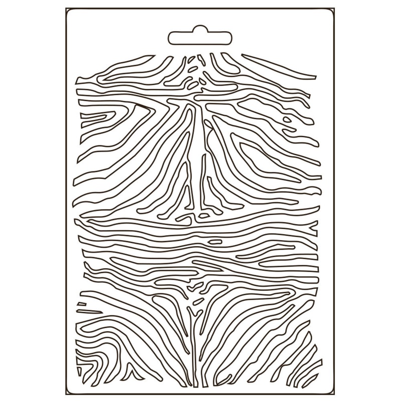 Stamperia Soft Mould A5 Savana Zebra Pattern