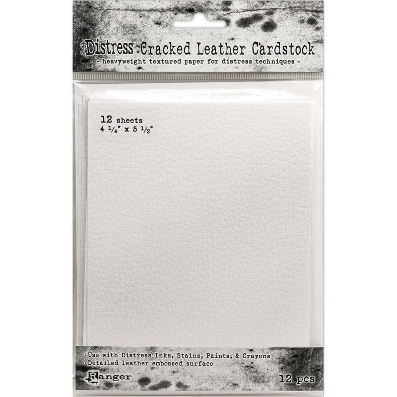 Tim Holtz Distress Cracked Leather Cardstock 12/pkg 4 1/4 x 5 1/2