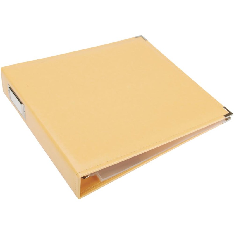 We R Classic Leather D-Ring Album 12X12 Buttercup