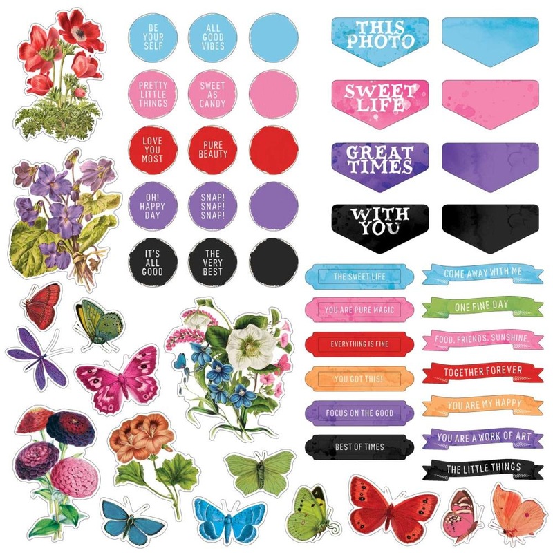 49 and Market Spectrum Gardenia Chipboard Set