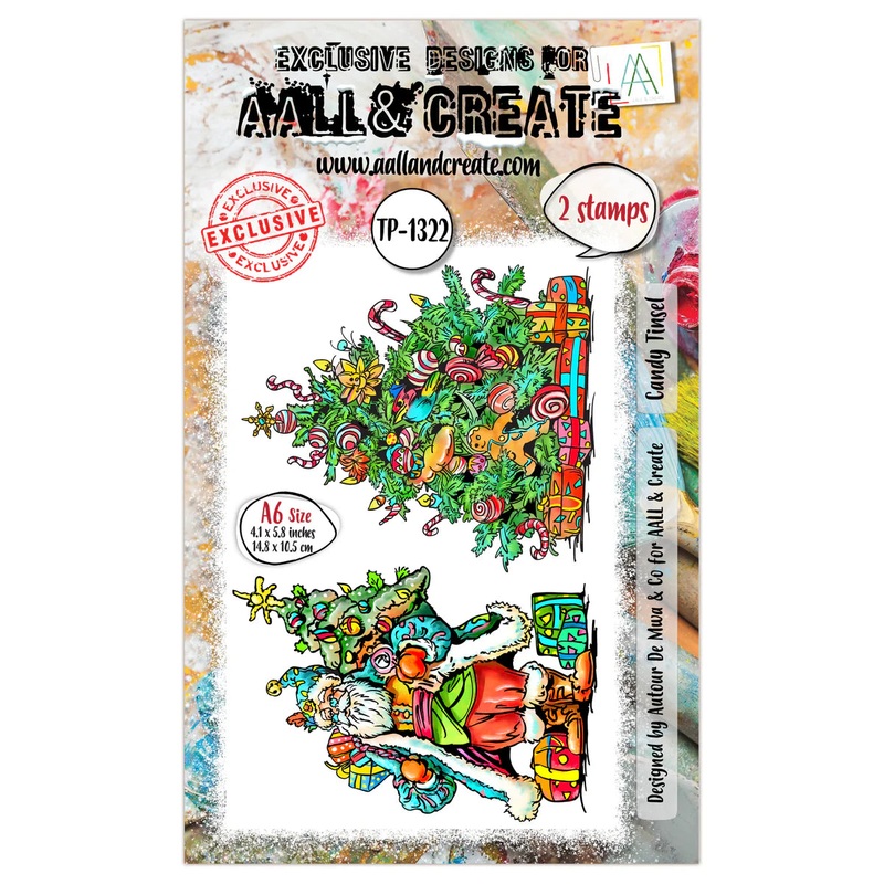 AALL and Create – A6 Stamp Set – Candy Tinsel #1322