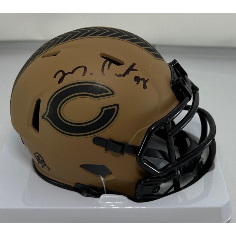 Bears Lineman MONTEZ SWEAT Signed Riddell SALUTE Speed Mini Helmet AUTO – BAS