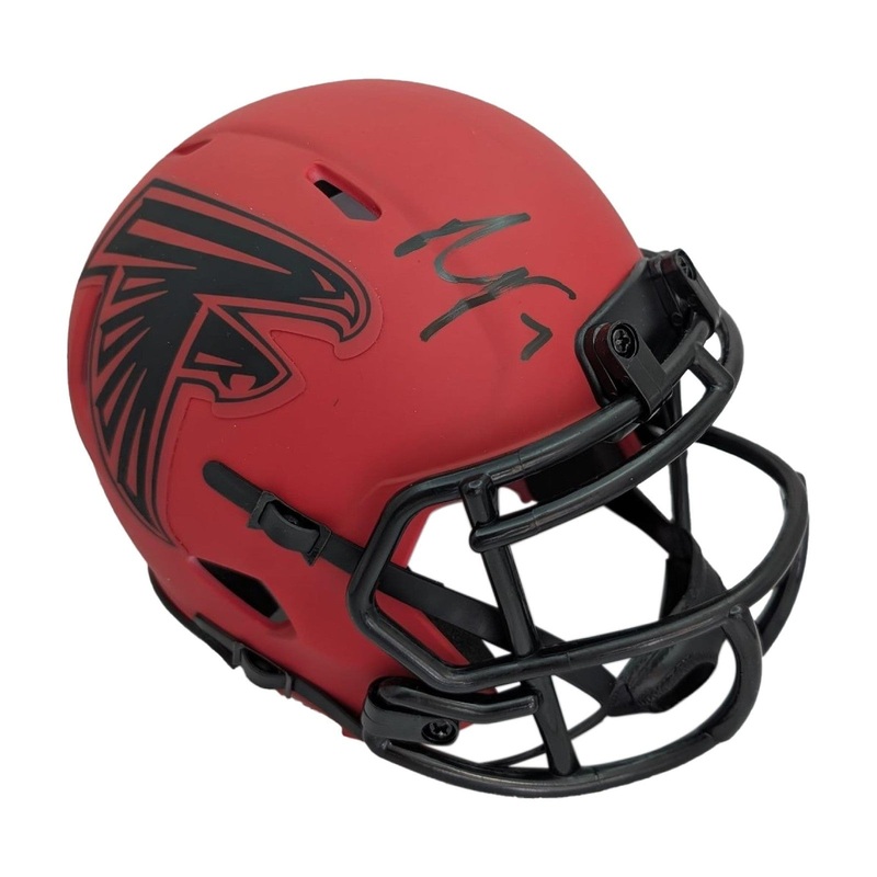 Bijan Robinson Autographed Rave Mini Helmet – BAS