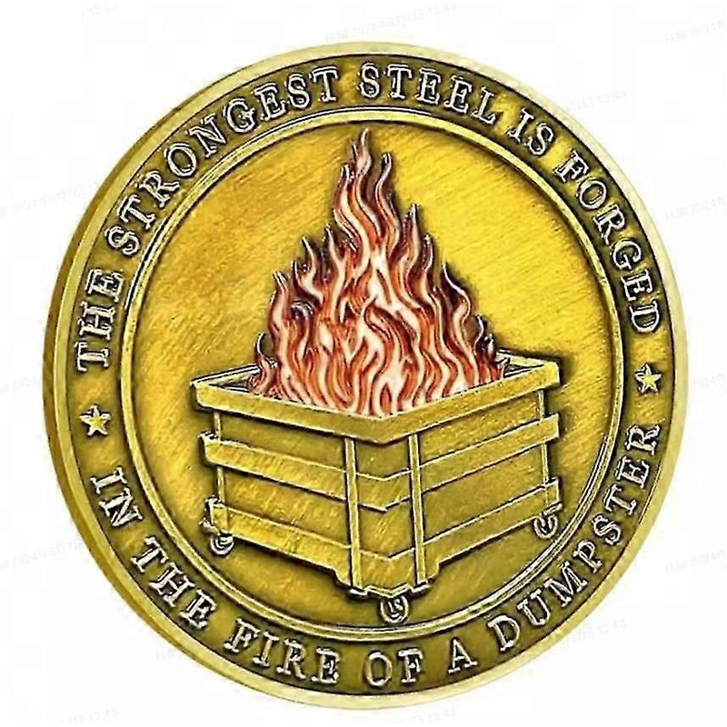 Dumpster Fire Challenge Coin, Dumpster Fire Desk Accessories HOT
