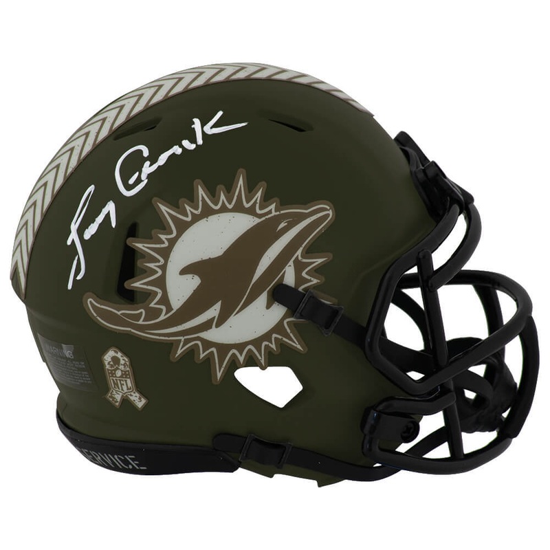 Larry Csonka Signed Miami Dolphins 2022 SALUTE Riddell Speed Mini Helmet -SS COA