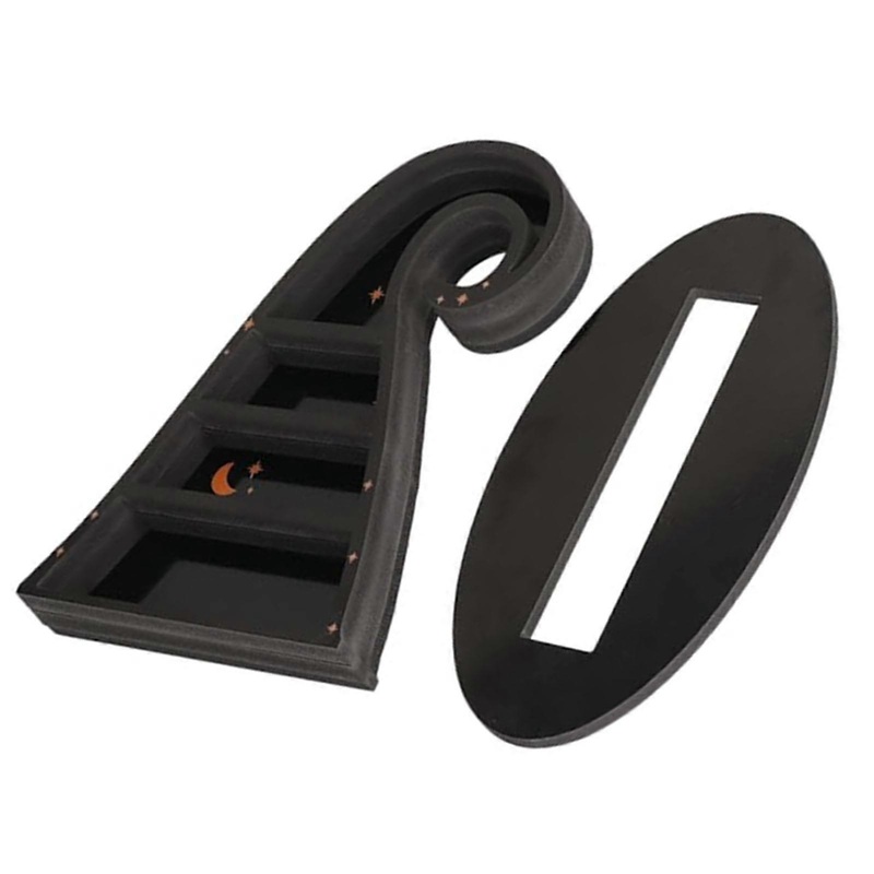 Multi Layer Display Shelf Witch Hat Shaped PVC Decoration Storage Rack for Crystal Stone Collections Props