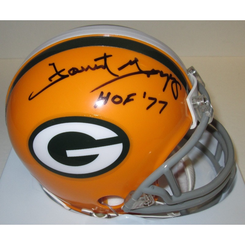 Packers FORREST GREGG Signed Throwback Mini Helmet Auto w / HOF ’77 – SB JSA