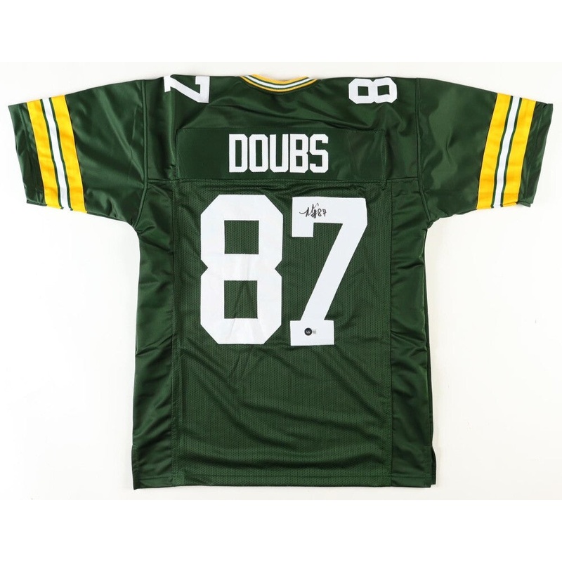 Romeo Doubs Signed Green Bay Packers Jersey (Beckett) 2022 4th Rnd Pick / Nevada