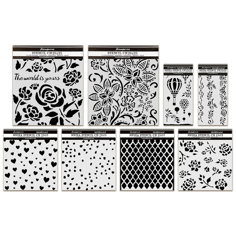 Stamperia Timeless Thick Stencil Assortment (8pcs)