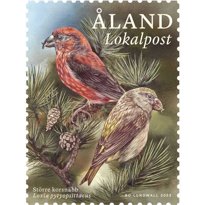 Strre korsnbb -ostmplat|Frimrke