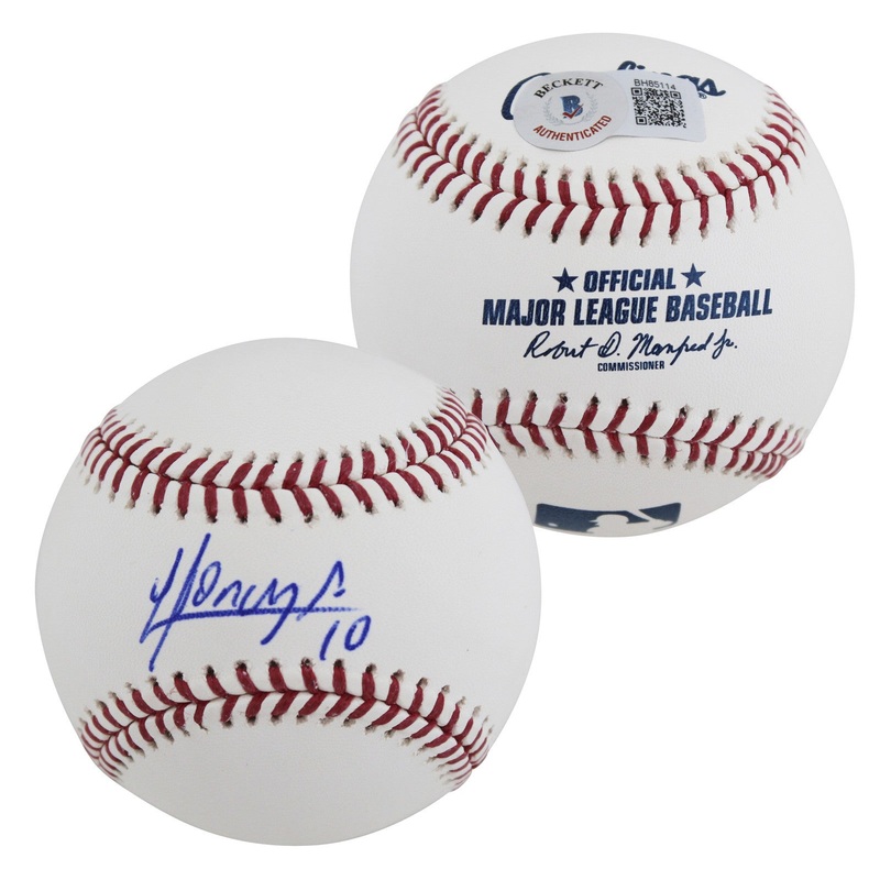 White Sox Yoan Moncada Authentic Signed Robert Manfred Oml Baseball BAS #BH85114