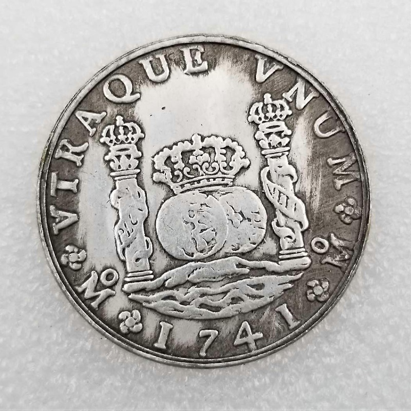 1741 Commemorative Coin Ancient Spain Theme Educational Tool For Kids Metal Alloy Antique Finish BestShop