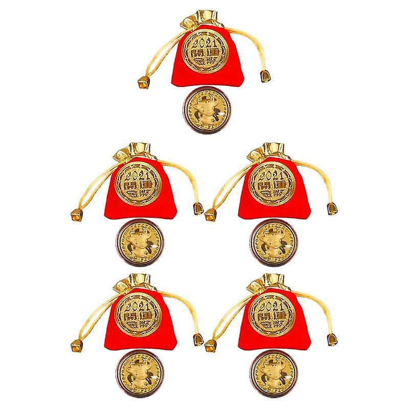 1set New Year Gold Coin