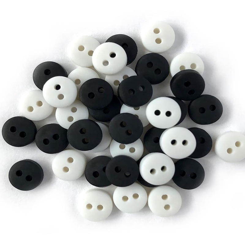 Buttons Galore Tiny Buttons Black And White