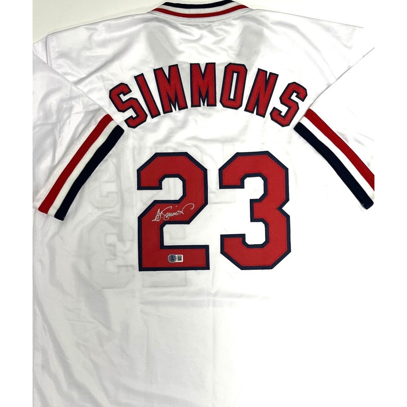 Cardinals Hall of Famer TED SIMMONS Signed Custom Replica White Jersey AUTO BAS