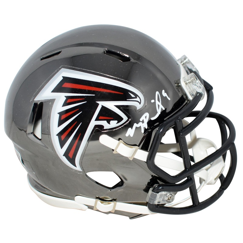 MICHAEL PENIX JR SIGNED ATLANTA FALCONS CHROME SPEED MINI HELMET BECKETT