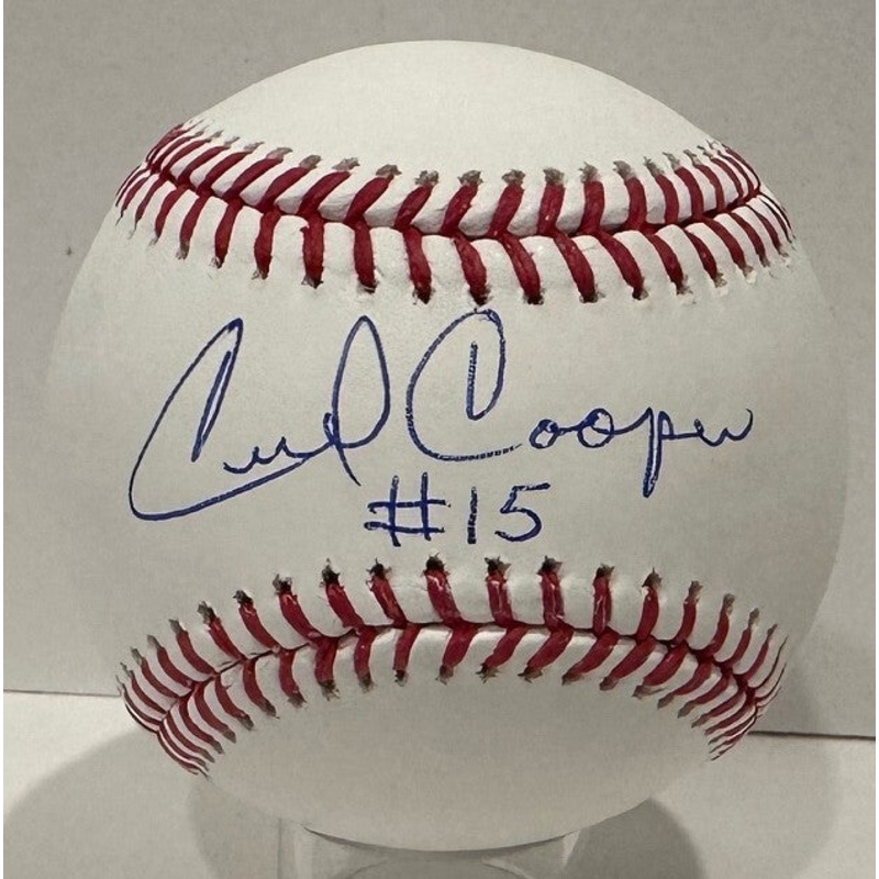 Milw Brewers All Star CECIL COOPER #15 Signed Official MLB Baseball AUTO – BAS
