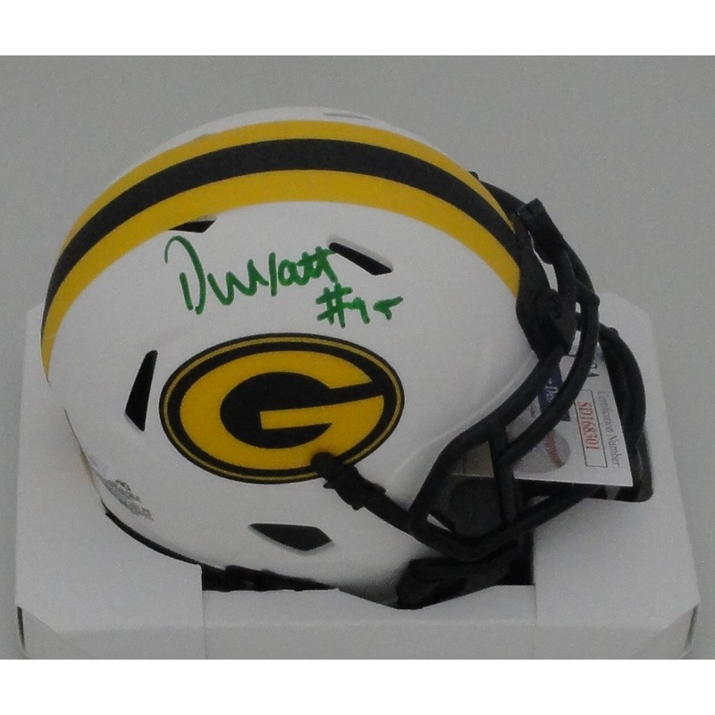 Packers ’22 1st Rnd Pick DEVONTE WYATT Signed LUNAR Speed Mini Helmet AUTO JSA