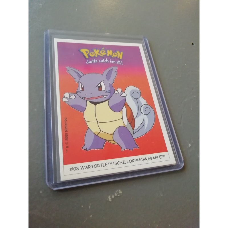 Pokemon #08 – Wartortle Dunkin Trading Card Sticker NM