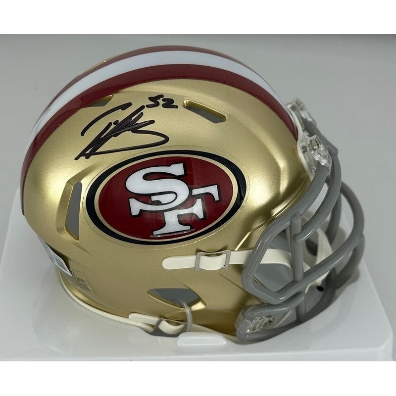SF 49ers Linebacker PATRICK WILLIS Signed Riddell Speed Mini Helmet AUTO – BAS