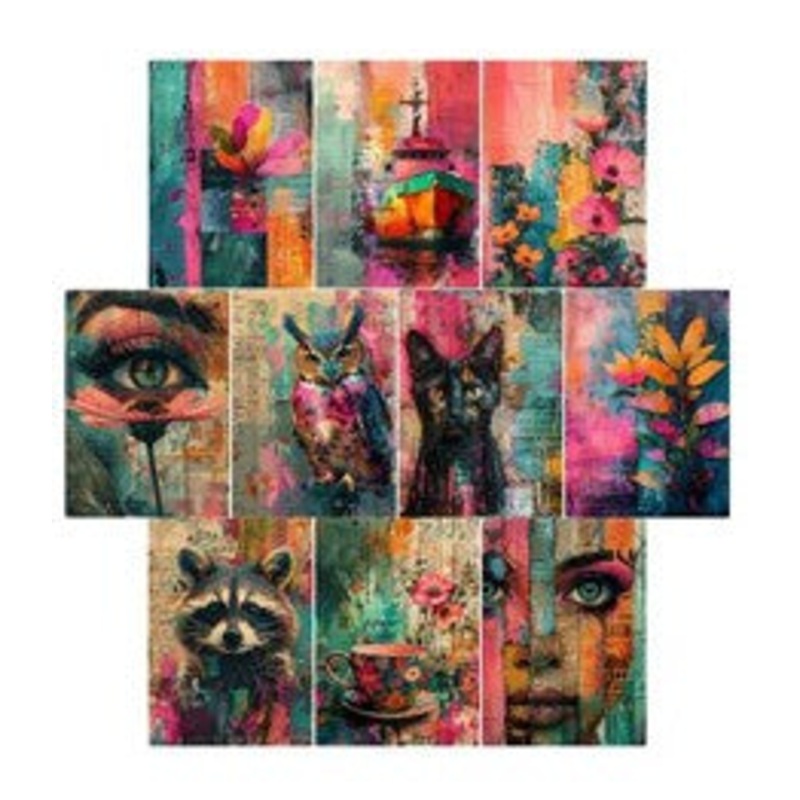 Simply Stated – Project Base Vibrant Collage Card