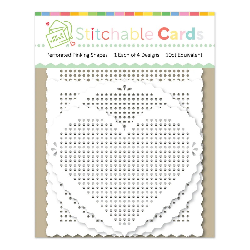 Waffle Flower Stitchable Cards – Perforated Pinking Shapes