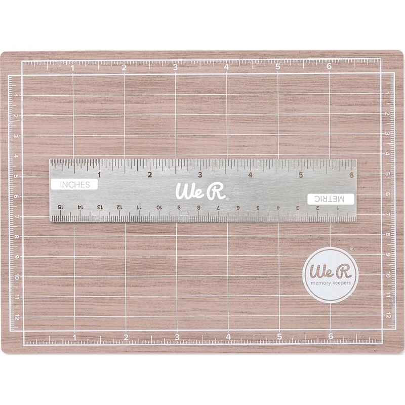 We R Mini Magnetic Cutting Mat & Ruler Set