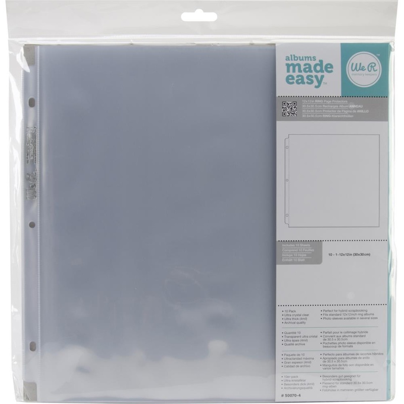 We R Ring Photo Sleeves 12X12 10/Pkg