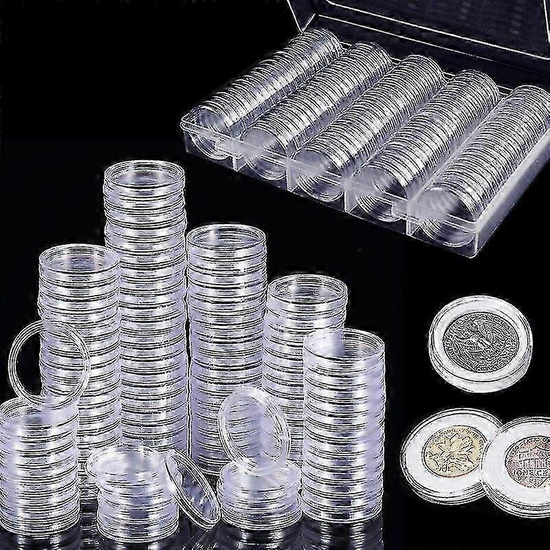 100pcs Reusable Plastic Coin Capsules for Numismatic Enthusiasts