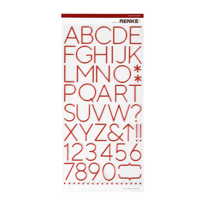 Alexandra Renke Alpha Sticker Large Alphabet Red