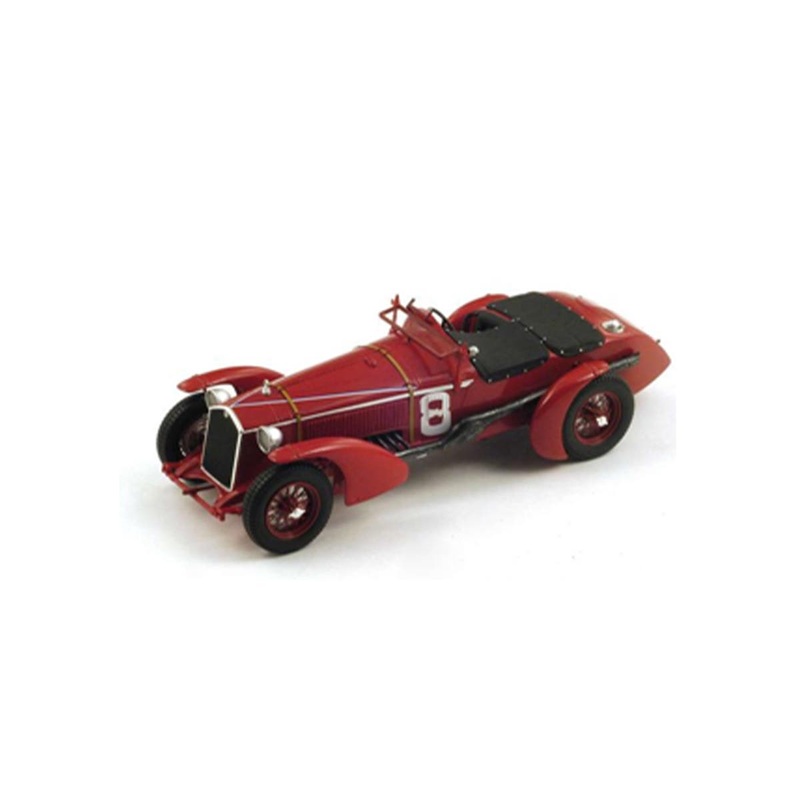 Alfa Romeo 8C No.8 Winner Le Mans 1932 – R. Sommer – L. Chinetti – With Acrylic Cover – 1:18 Scale Resin Model Car