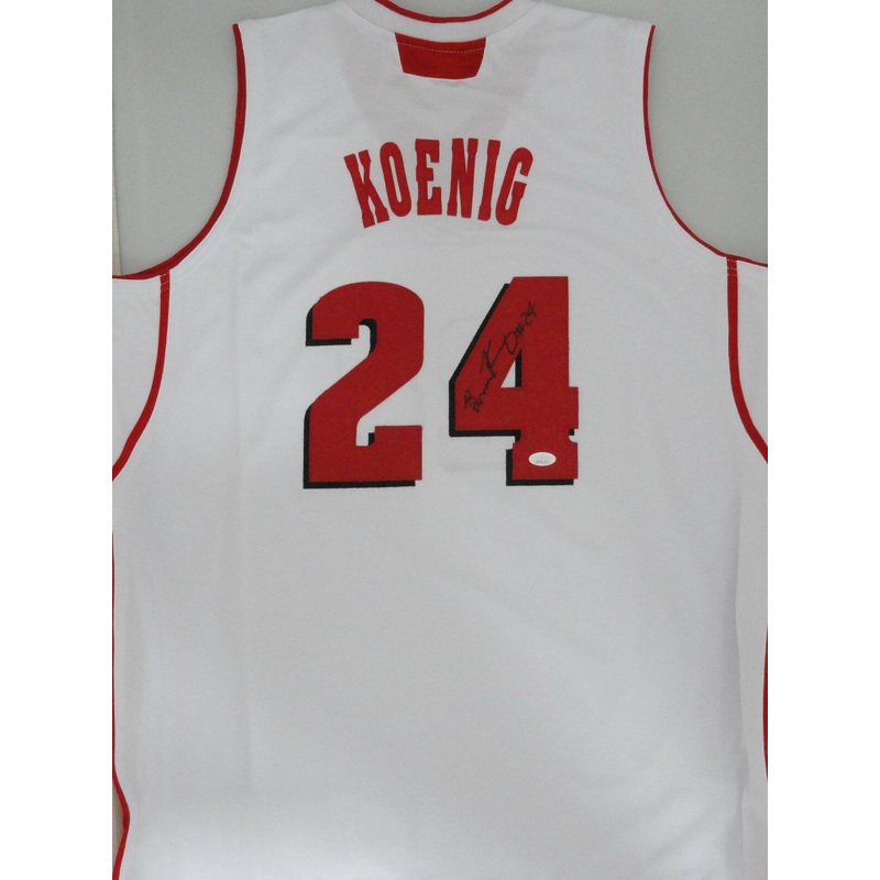 Badgers BRONSON KOENIG Signed Custom Replica Wisconsin White Jersey AUTO w/scrpt