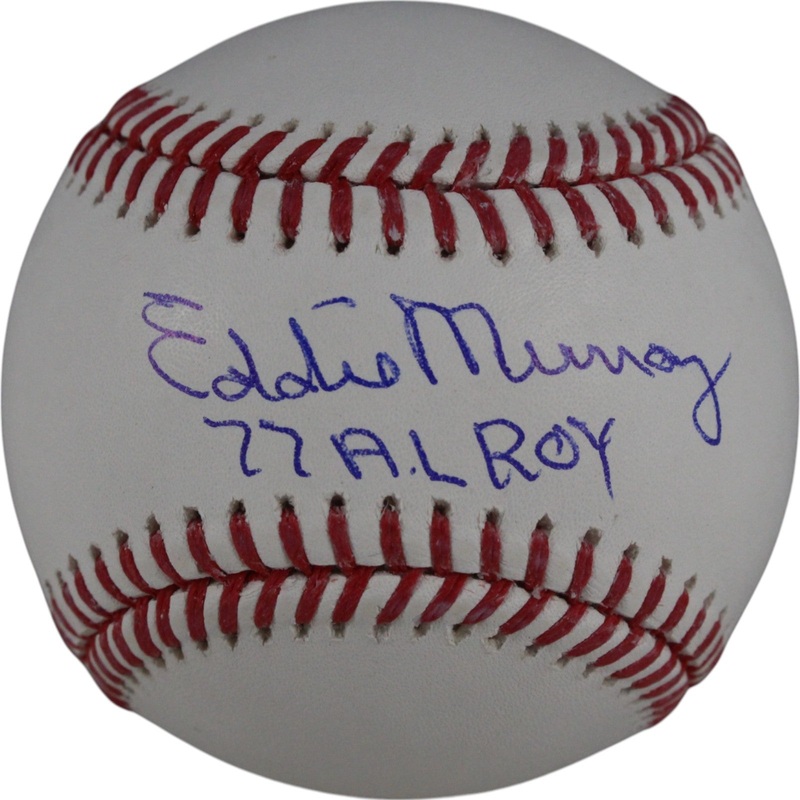 Eddie Murray Autographed Baltimore Orioles OML Ball AL ROY Beckett Witness 50289