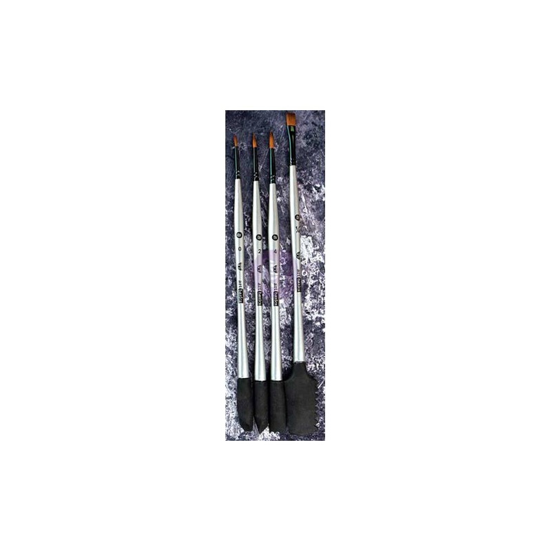 Finnabair Art Basics Double-Ended Brush Set 4/Pkg – Texture no. 2