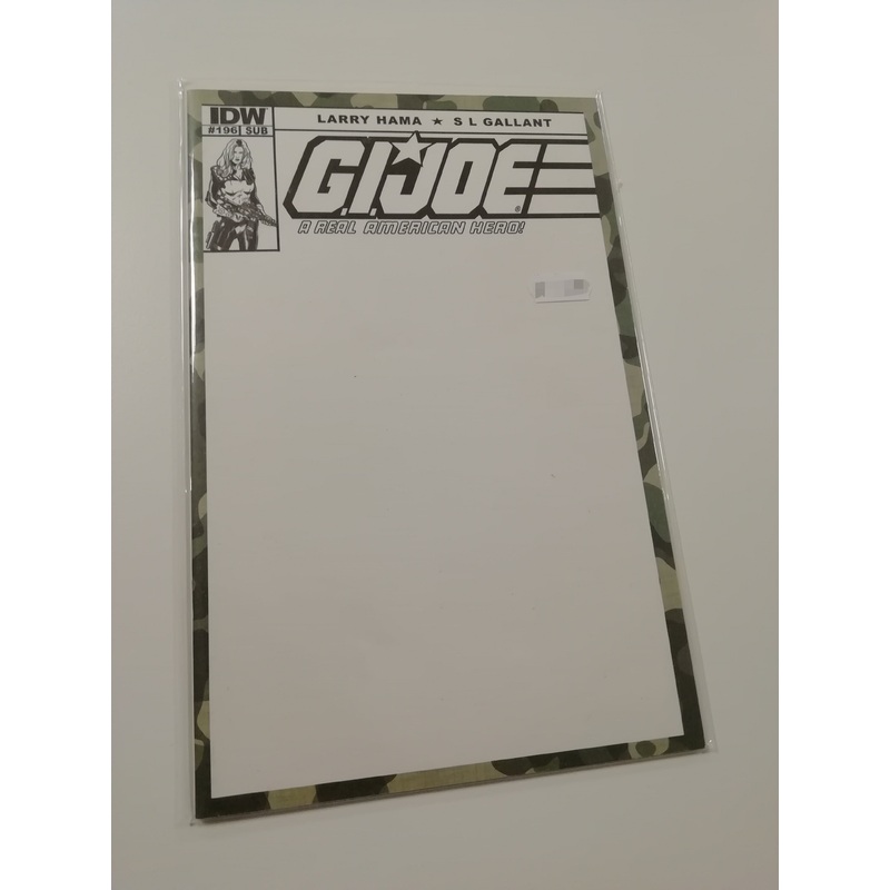 GI Joe #196 NM Blank Variant Cover