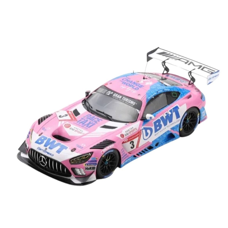 Mercedes-AMG GT3 No.3 Mercedes-AMG Team GetSpeed – 2nd 24H Nurburgring 2022 – A. Christodoulou – M. Gotz – F. Schiller.  Limited 300.  With Acrylic Cover – 1:18 Scale Resin Model Car