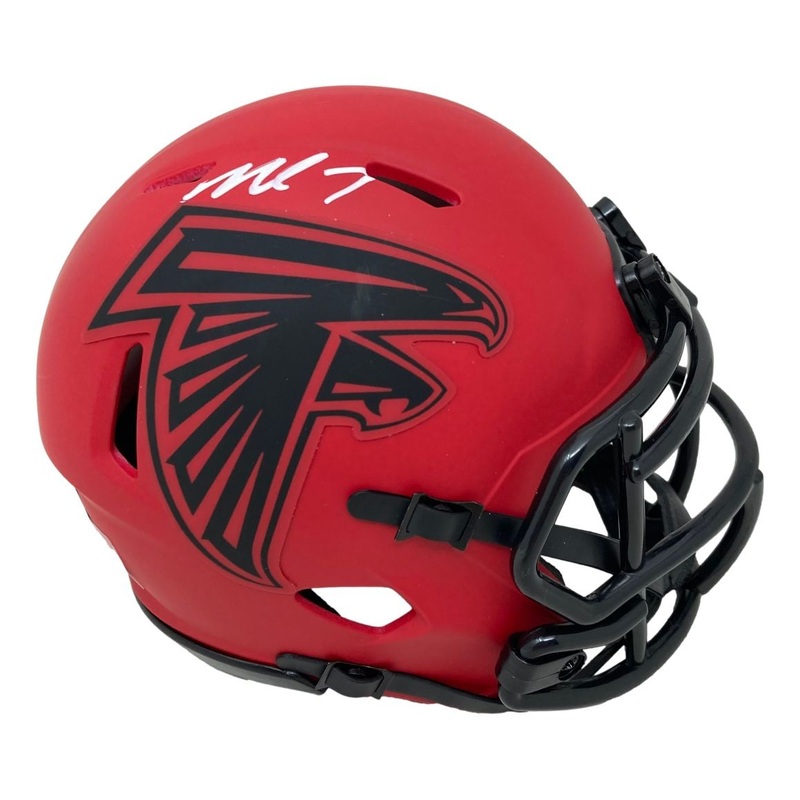 Michael Vick Signed Atlanta Falcons Rave Mini Speed Helmet BAS