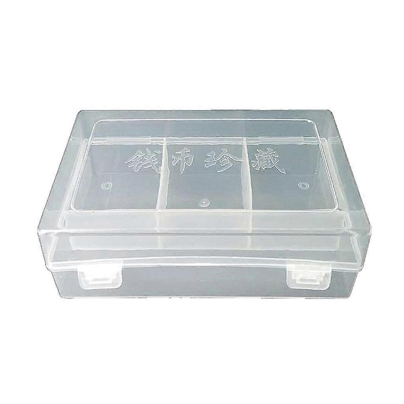 Rectangular Coin for Case Coin Holder Empty Transparent Collection for Case for Storage Coins Jewelry Rings Bead Button  Clear S