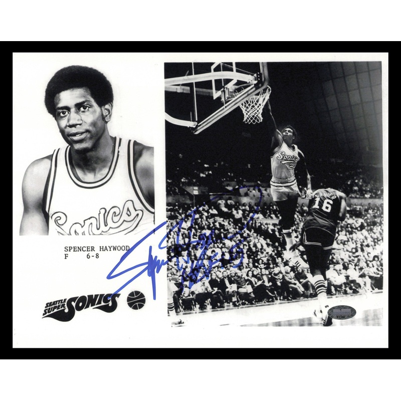Spencer Haywood Autographed 8×10 Photo Seattle Supersonics MCS Holo #87391