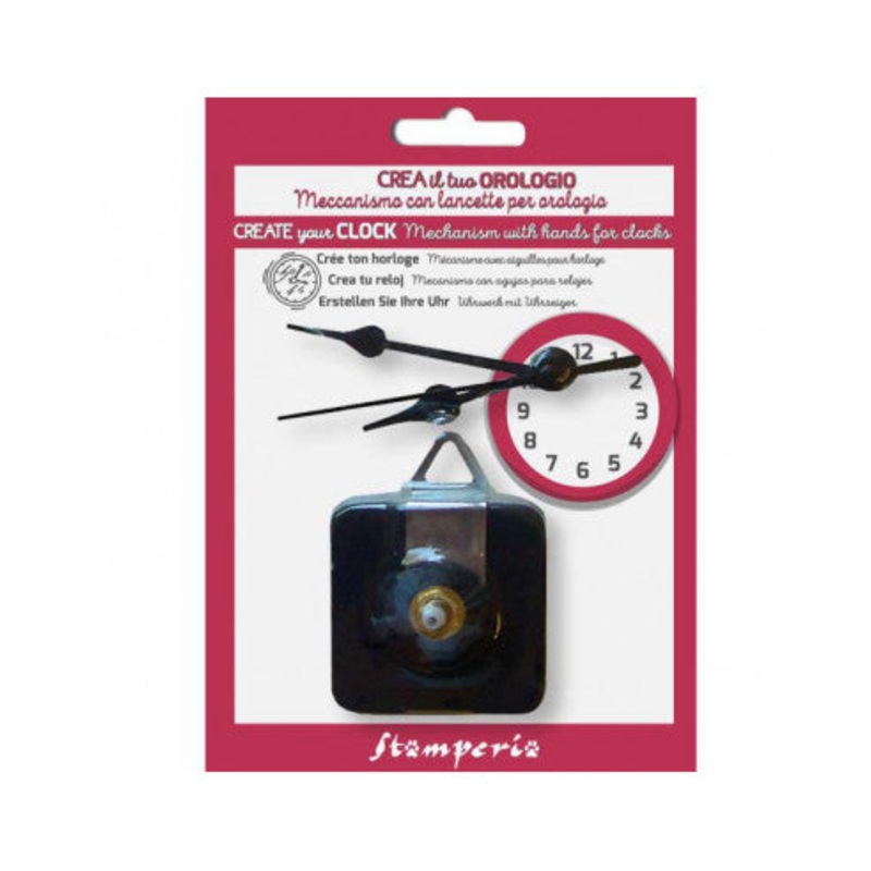 Stamperia Set clock mechanism + hands cm 6/8/9