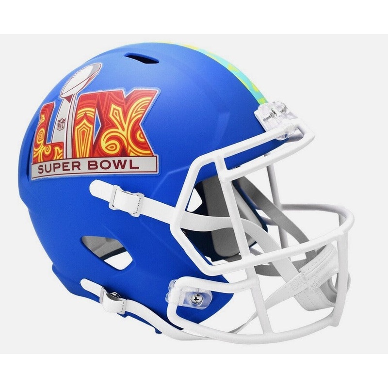 Super Bowl 59 Riddell Royal Blue SPEED AUTHENTIC Full Size Football Helmet