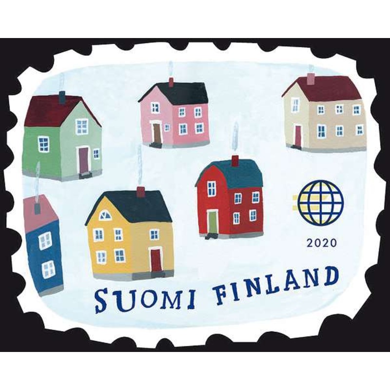 Vlkommen till byn -stmplat|Frimrke|Helark