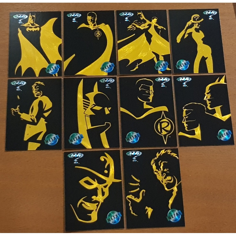 Batman Forever Metal (10) Gold Blaster Trading Card Set