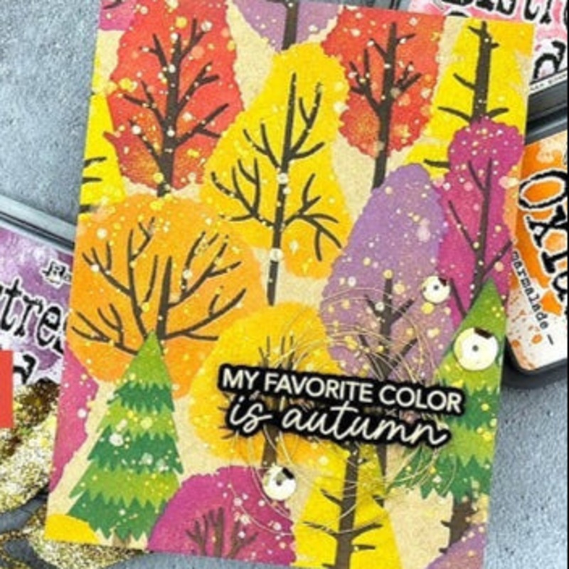 Colors Of Autumn – Set of 6 – 6×6 Background Stencils